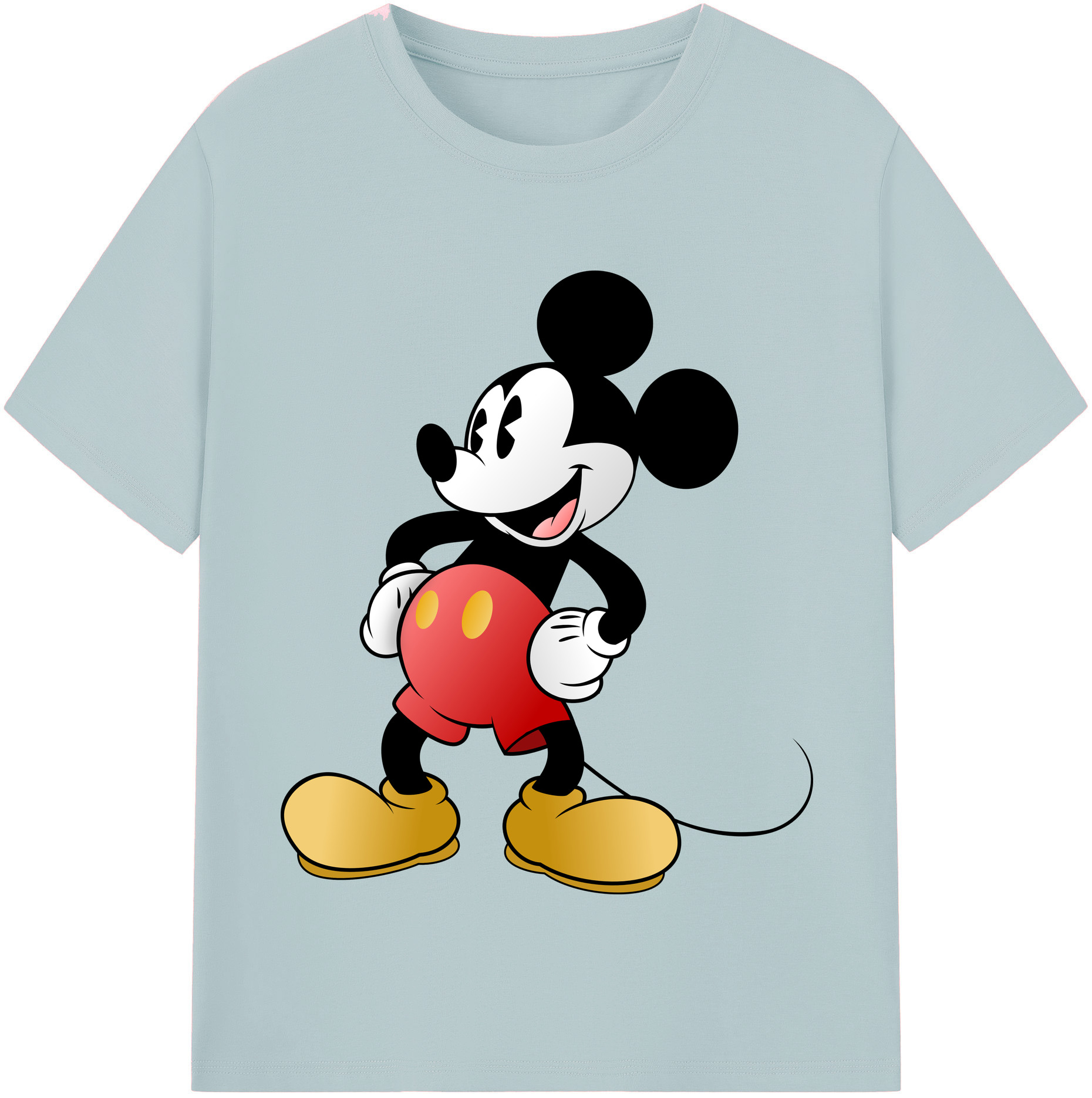 （画像用） ミッキーマウス Mickey Mouse 綿100％半袖Tシャツ（フロントプリント）